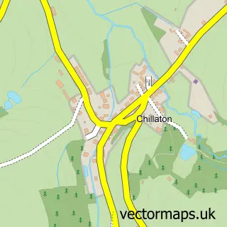 Street map sample of Chillaton, Devon