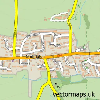 Street map sample of Chillington, Devon