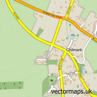 Street map sample of Chilmark, Wiltshire