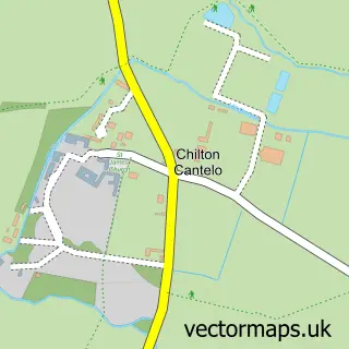 Street map sample of Chilton Cantelo, Somerset