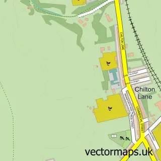Street map sample of Chilton Lane, Durham