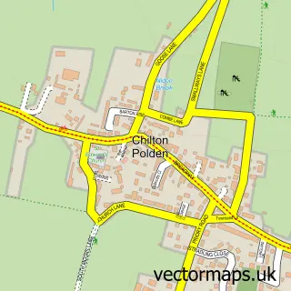 Street map sample of Chilton Polden, Somerset