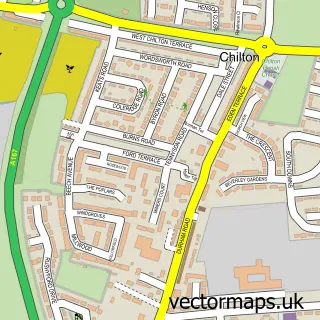 Street map sample of Chilton, Durham