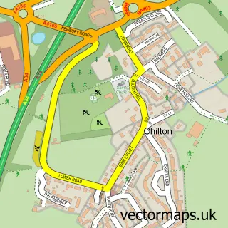 Street map sample of Chilton, Oxfordshire