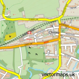 Street map sample of Chinley, Derbyshire