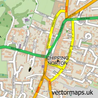 Street map sample of Chipping Norton, Oxfordshire