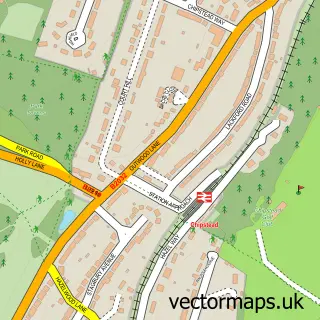 Street map sample of Chipstead, Surrey