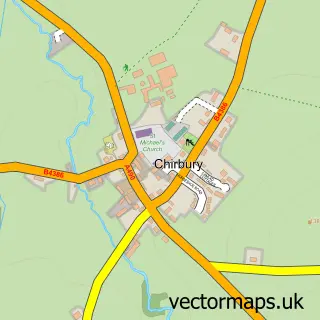 Street map sample of Chirbury, Shropshire