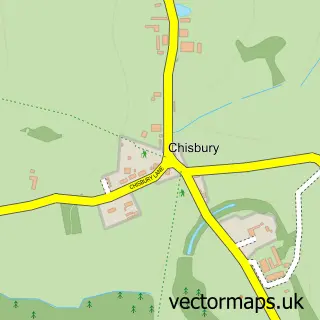 Street map sample of Chisbury, Wiltshire