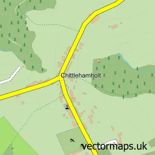 Street map sample of Chittlehamholt, Devon