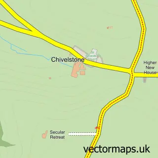 Street map sample of Chivelstone, Devon
