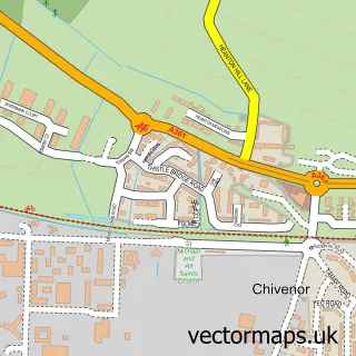 Street map sample of Chivenor, Devon