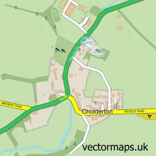 Street map sample of Cholderton, Wiltshire