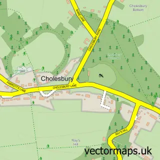 Street map sample of Cholesbury, Buckinghamshire