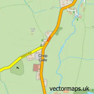 Street map sample of Chop Gate, North Yorkshire
