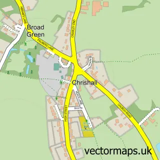 Street map sample of Chrishall, Essex