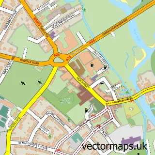 Street map sample of Christchurch, Dorset
