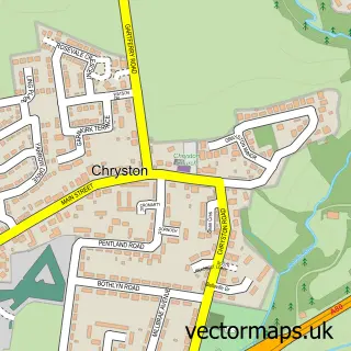 Street map sample of Chryston, Lanarkshire