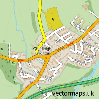 Street map sample of Chudleigh Knighton, Devon