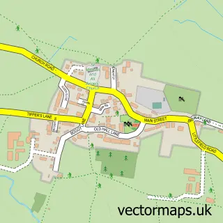 Street map sample of Church Broughton, Derbyshire