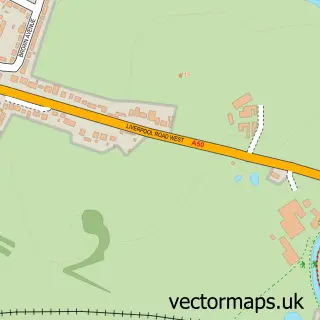 Street map sample of Church Lawton, Cheshire