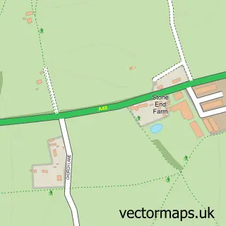 Street map sample of Churcham, Gloucestershire