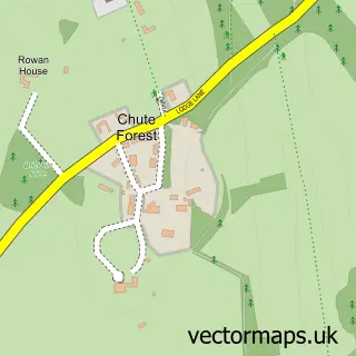 Street map sample of Chute Forest, Wiltshire