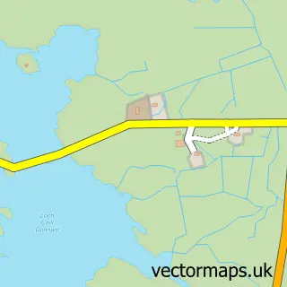 Street map sample of Cill Donnain, Western Isles