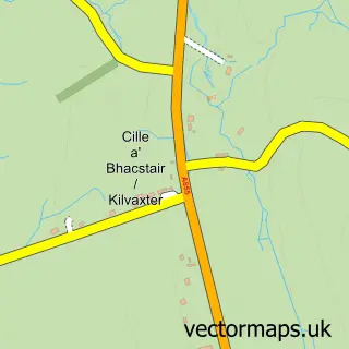 Street map sample of Cille Mhoire, Ross and Cromarty