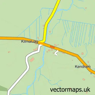 Street map sample of Cille MoLuaig, Ross and Cromarty