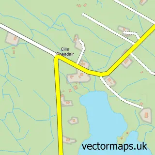Street map sample of Cille Pheadair, Western Isles