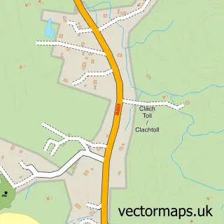 Street map sample of Clachtoll, Sutherland
