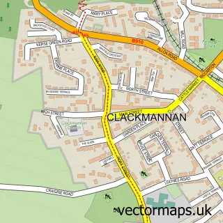 Street map sample of Clackmannan, Clackmannan