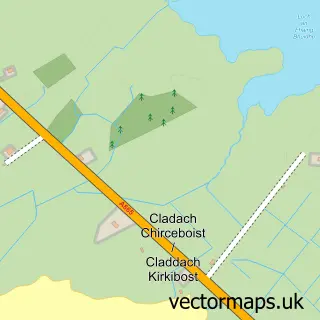 Street map sample of Cladach Chirceboist, Western Isles