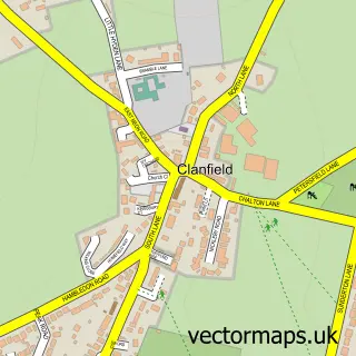Street map sample of Clanfield, Hampshire