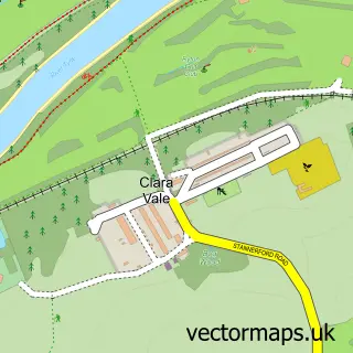 Street map sample of Clara Vale, Tyne & Wear