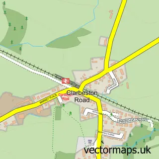 Street map sample of Clarbeston Road, Dyfed