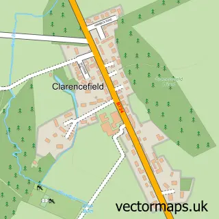 Street map sample of Clarencefield, Dumfries