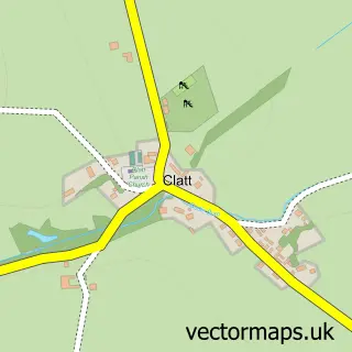 Street map sample of Clatt, Aberdeenshire