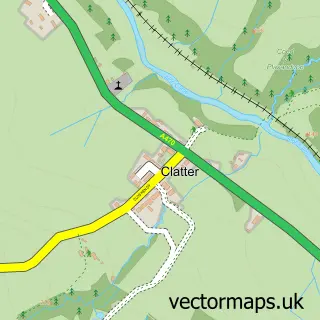 Street map sample of Clatter, Powys