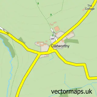 Street map sample of Clatworthy, Somerset