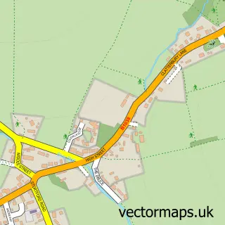 Street map sample of Clavering, Essex
