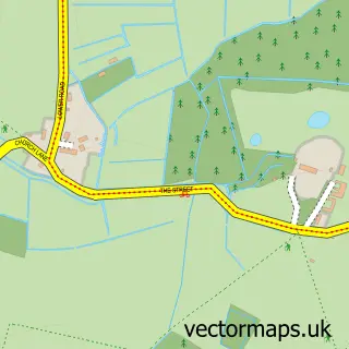 Street map sample of Claxton, Norfolk