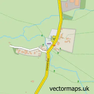 Street map sample of Clay Coton, Northamptonshire