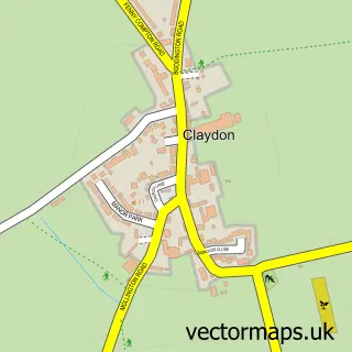 Street map sample of Claydon, Oxfordshire