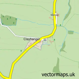 Street map sample of Clayhanger, Devon