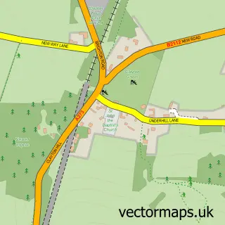 Street map sample of Clayton, West Sussex