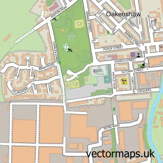 Street map sample of Clayton-le-Moors, Lancashire