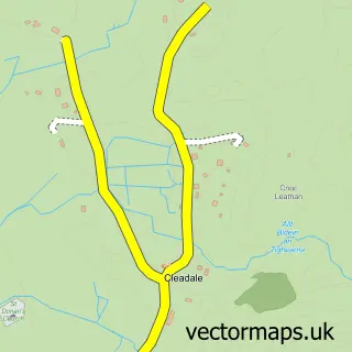 Street map sample of Cleadale, Inverness