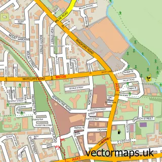 Street map sample of Cleckheaton, West Yorkshire